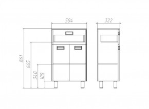 Комод 50 Cube с 1 ящиком Домино (DC5015K) в Еманжелинске - emanzhelinsk.ok-mebel.com | фото 3