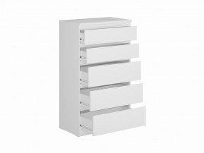 Комод КАСТОР с пятью ящиками, цвет белый в Еманжелинске - emanzhelinsk.ok-mebel.com | фото 2