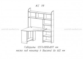 Компьютерный стол №19 (Анкор темный) в Еманжелинске - emanzhelinsk.ok-mebel.com | фото 3