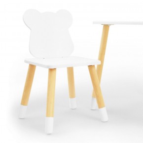 Комплект детской мебели стол и два стула Мишутка (Белый/Белый/Береза) в Еманжелинске - emanzhelinsk.ok-mebel.com | фото 1