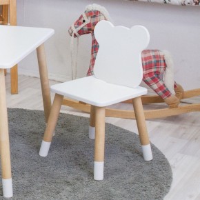 Комплект детской мебели стол и два стула Мишутка (Белый/Белый/Береза) в Еманжелинске - emanzhelinsk.ok-mebel.com | фото 2