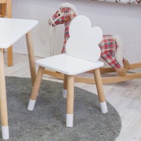Комплект детской мебели стол и два стула Облачко (Белый/Белый/Береза) в Еманжелинске - emanzhelinsk.ok-mebel.com | фото 3