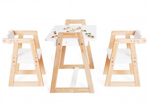 Комплект детской мебели стол и  два стула Я САМ "Лофт-Дуо" (Белый) в Еманжелинске - emanzhelinsk.ok-mebel.com | фото