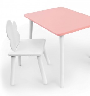 Комплект детской мебели стол и стул Облачко (Розывый/Белый/Белый) в Еманжелинске - emanzhelinsk.ok-mebel.com | фото