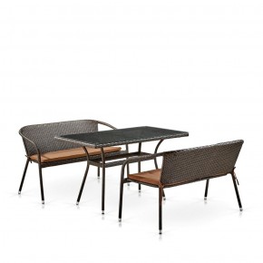 Комплект мебели из иск. ротанга T286A/S139A-W53 Brown в Еманжелинске - emanzhelinsk.ok-mebel.com | фото 2