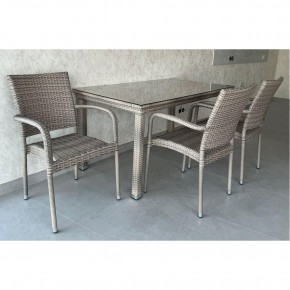 Комплект плетеной мебели T256C/Y376C-W85 Latte (4+1) + подушки на стульях в Еманжелинске - emanzhelinsk.ok-mebel.com | фото 2
