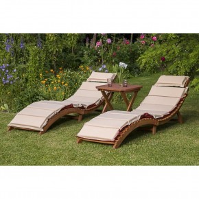 Комплект шезлонги и столик AFM-803A-T133 Beige (2+1) в Еманжелинске - emanzhelinsk.ok-mebel.com | фото