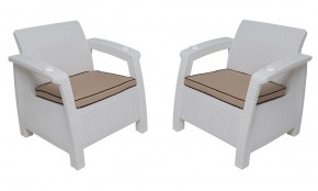 Комплект уличной мебели Yalta Premium Terrace Triple Set (Ялта) белый (+подушки под спину) в Еманжелинске - emanzhelinsk.ok-mebel.com | фото 4