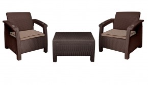 Комплект уличной мебели Yalta Premium Terrace Triple Set (Ялта) шоколадный (+подушки под спину) в Еманжелинске - emanzhelinsk.ok-mebel.com | фото 7