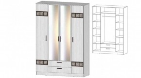КОСТА-РИКА Шкаф 4-х створчатый (анкор светлый) в Еманжелинске - emanzhelinsk.ok-mebel.com | фото
