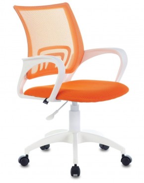Кресло BRABIX "Fly MG-396W", пластик белый, сетка, оранжевое, 532401, MG-396W_532401 в Еманжелинске - emanzhelinsk.ok-mebel.com | фото 1