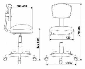 Кресло детское Бюрократ CH-W299/LB/TW-55 голубой в Еманжелинске - emanzhelinsk.ok-mebel.com | фото 4