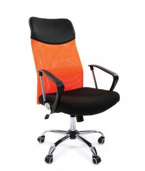 Кресло для руководителя CHAIRMAN 610 N (15-21 черный/сетка оранжевый) в Еманжелинске - emanzhelinsk.ok-mebel.com | фото