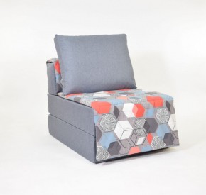 Кресло-кровать бескаркасное Харви (серый-геометрия слейт) в Еманжелинске - emanzhelinsk.ok-mebel.com | фото