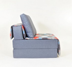 Кресло-кровать бескаркасное Харви (серый-геометрия слейт) в Еманжелинске - emanzhelinsk.ok-mebel.com | фото 2