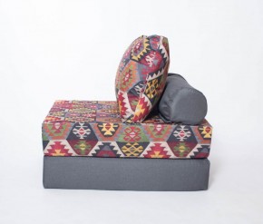 Кресло-кровать-пуф бескаркасное Прайм (мехико серый-графит) в Еманжелинске - emanzhelinsk.ok-mebel.com | фото