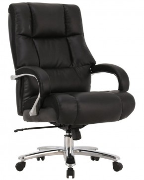 Кресло офисное BRABIX PREMIUM "Bomer HD-007" (рециклированная кожа, хром, черное) 531939 в Еманжелинске - emanzhelinsk.ok-mebel.com | фото