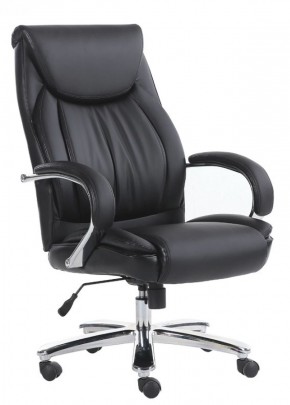 Кресло офисное BRABIX "Advance EX-575" (хром/экокожа/черное) 531825 в Еманжелинске - emanzhelinsk.ok-mebel.com | фото
