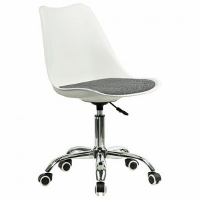 Кресло стул BRABIX "Eames MG-310 CH", хром, пластик белый, ткань серая, 532924 в Еманжелинске - emanzhelinsk.ok-mebel.com | фото 2