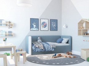 Кровать-диван Leonardo 160*70 (Голубой) + боковина в Еманжелинске - emanzhelinsk.ok-mebel.com | фото 5