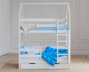 Кровать-домик двухъярусная 80*190 Белый в Еманжелинске - emanzhelinsk.ok-mebel.com | фото 5