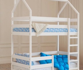 Кровать-домик двухъярусная 80*190 Белый в Еманжелинске - emanzhelinsk.ok-mebel.com | фото 6
