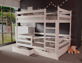 Кровать двухъярусная без крыши 80*160 Белый в Еманжелинске - emanzhelinsk.ok-mebel.com | фото