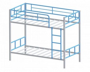 Кровать двухъярусная "Севилья-2.01 комбо" Серый/Голубой в Еманжелинске - emanzhelinsk.ok-mebel.com | фото 2