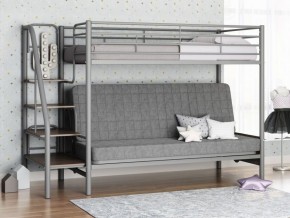 Кровать двухъярусная с диваном "Мадлен-3" (Серый/Серый) в Еманжелинске - emanzhelinsk.ok-mebel.com | фото 1