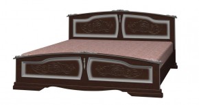 ЕЛЕНА Кровать из массива 1400 (Орех темный) в Еманжелинске - emanzhelinsk.ok-mebel.com | фото