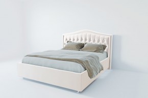 Кровать Калининград с ПМ 1200 (экокожа белая) в Еманжелинске - emanzhelinsk.ok-mebel.com | фото 2