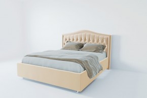 Кровать Калининград с ПМ 1600 (экокожа белая) в Еманжелинске - emanzhelinsk.ok-mebel.com | фото 2