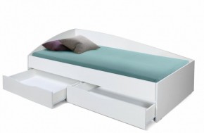 Кровать одинарная "Фея - 3" асимметричная 2000х900 (белая) в Еманжелинске - emanzhelinsk.ok-mebel.com | фото 2