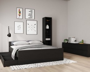 Кровать ОРИОН двухспальная с ортопедическим основанием 180х200, цвет Дуб Венге в Еманжелинске - emanzhelinsk.ok-mebel.com | фото 3