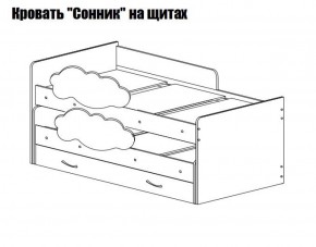 Кровать выкатная Соник (800*1900) в Еманжелинске - emanzhelinsk.ok-mebel.com | фото 2