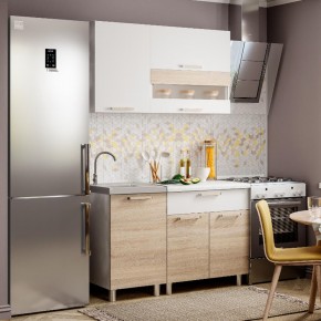 Кухня Айсбери 1.2 м (Белый/Дуб Сонома) в Еманжелинске - emanzhelinsk.ok-mebel.com | фото