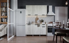 Кухня ДИОР 1500 (Белый/Дуб Крафт белый) в Еманжелинске - emanzhelinsk.ok-mebel.com | фото