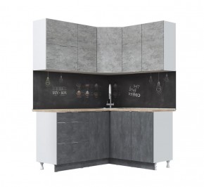 Кухонный гарнитур Асти-бетон угловой 1,4*1,6 в Еманжелинске - emanzhelinsk.ok-mebel.com | фото 2