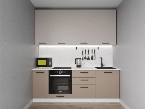 Кухонный гарнитур Каппучино 2200 h950 (Стол. 26мм) в Еманжелинске - emanzhelinsk.ok-mebel.com | фото