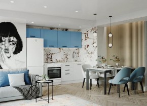Кухонный гарнитур Капри 2550 (Стол. 26мм) в Еманжелинске - emanzhelinsk.ok-mebel.com | фото