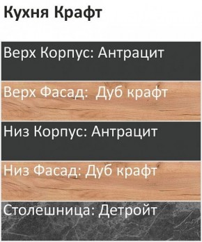 Кухонный гарнитур Крафт 2200 (Стол. 38мм) в Еманжелинске - emanzhelinsk.ok-mebel.com | фото 3