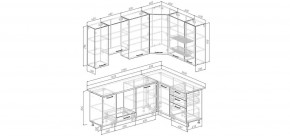 Кухонный гарнитур Старое Дерево 2200*1600 h950 (Стол. 38мм) в Еманжелинске - emanzhelinsk.ok-mebel.com | фото 2