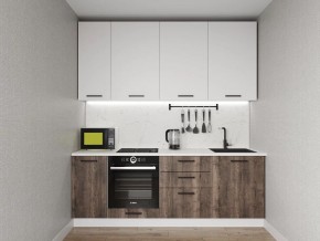 Кухонный гарнитур Старое Дерево 2200 h950 (Стол. 38мм) в Еманжелинске - emanzhelinsk.ok-mebel.com | фото