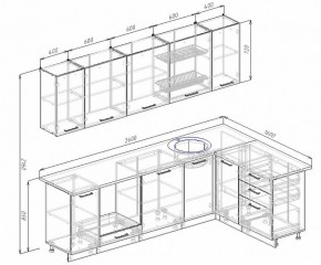 Кухонный гарнитур угловой Бланка 2600х1600 (Стол. 26мм) в Еманжелинске - emanzhelinsk.ok-mebel.com | фото 2