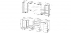 Кухонный гарнитур Умбра 2400 h950 (Стол. 38мм) в Еманжелинске - emanzhelinsk.ok-mebel.com | фото 2