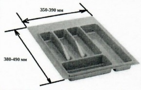 Лоток для столовых приборов 350-390 380-490 (SV-Мебель) в Еманжелинске - emanzhelinsk.ok-mebel.com | фото 2