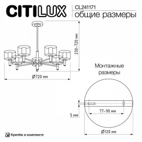 Люстра на штанге Citilux ELAN CL241171 в Еманжелинске - emanzhelinsk.ok-mebel.com | фото 12