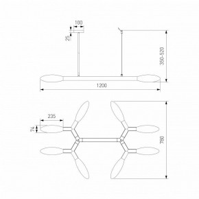 Люстра на штанге Eurosvet Covalent 30180 черный в Еманжелинске - emanzhelinsk.ok-mebel.com | фото 3