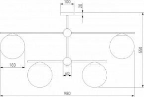 Люстра на штанге Eurosvet Marbella 60147/6 латунь в Еманжелинске - emanzhelinsk.ok-mebel.com | фото 4