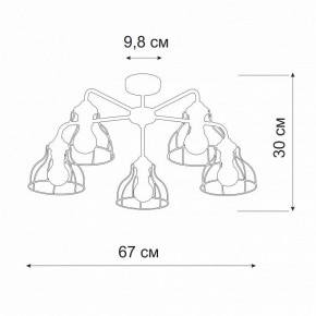 Люстра на штанге Vitaluce V3102 V3102-1/5PL в Еманжелинске - emanzhelinsk.ok-mebel.com | фото 2